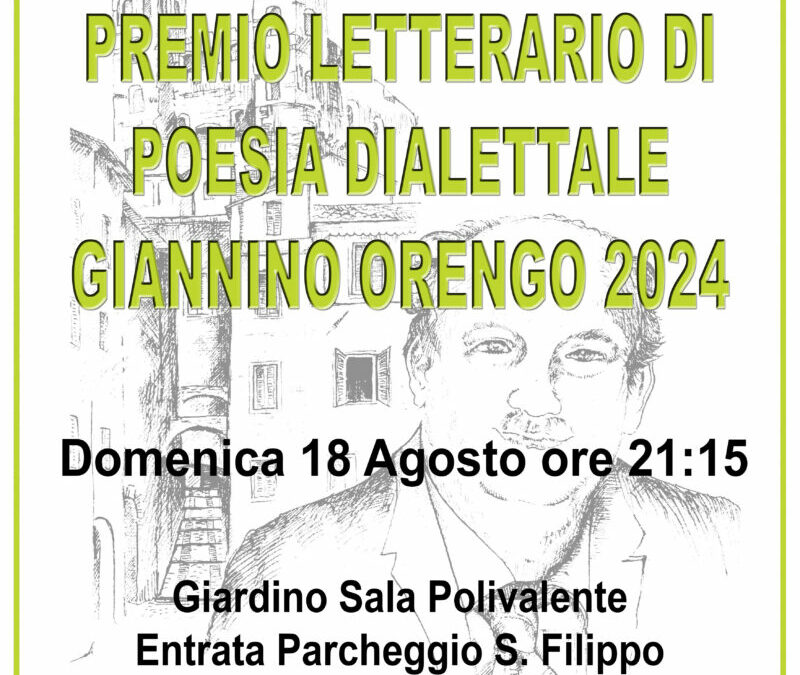 Premio Letterario di poesia dialettale Giannino Orengo – Serata di premiazione