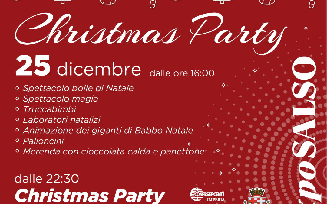 Imperia, 25 dicembre all’Expo Salso il “Christmas Party”